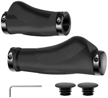 LuxusKollektion Fahrradgriffe ergonomisch 22mm, Gummi, Doppel Lock-on