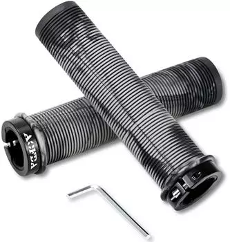 LuxusKollektion MTB Lenkergriffe 22mm, Gummi, ergonomisch, grau