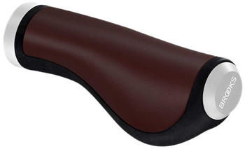 Brooks England Ergonomic Leather Grips Braun 130 / 130 mm