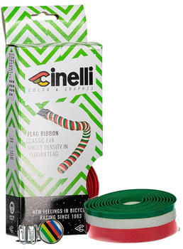 Cinelli Tape Cork Italian Flag+custom End Plugs Handlebar Tape Mehrfarbig