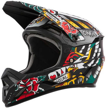 O'Neal Backflip Inked Downhill Helmet (0500-286) grau