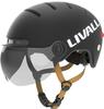 Livall 32001063, Livall L23 City Helm mit Visier matt schwarz L (57-61 cm)