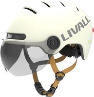 Livall L23 City Helm mit Visier wei&szlig; - M (54-58 cm)
