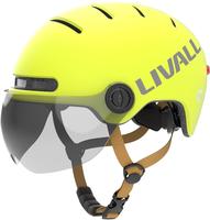 Livall L23 City Helm mit Visier signalgelb - M (54-58 cm)