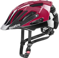 Uvex S4107753615, Uvex Quatro Mtb Helmet Rot 52-57 cm Ruby Red / Black