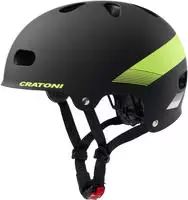 Cratoni 26241, CRATONI Kinder-Fahrradhelm C-Mate Jr., black-lime Schwarz