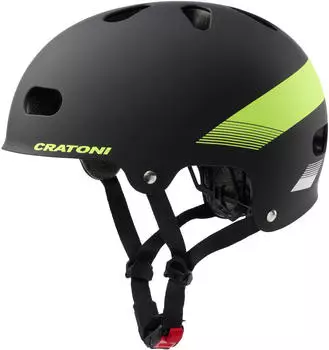 Cratoni C-mate Jr StadtHelmet Black/Lime Matt