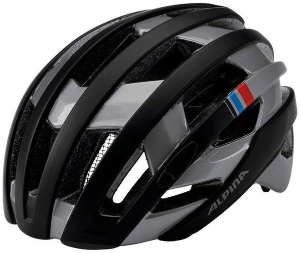 Alpina Campiglio Helm black-dark silver-blue-red 55-59cm 2017 Rennradhelme