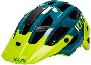Kask Rex helmet dunkelgrün/gelb