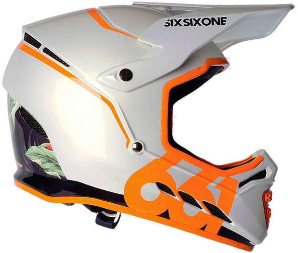 SixSixOne Reset Helmet white-orange