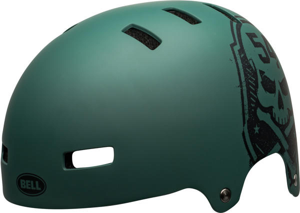 Bell Local helmet matte green/black scull