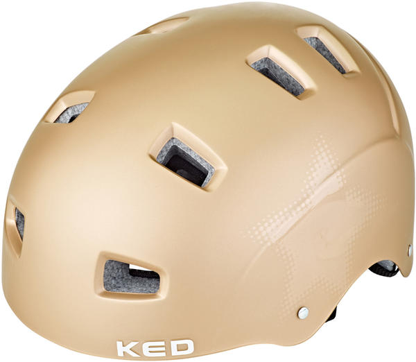 KED Risco helmet gold star matte