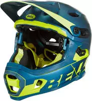Bell Downhill MTB-Helm Super DH Spherical S Matt Gloss - Blau/Hi-Viz T&uuml;rkis