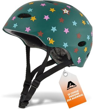 Apollo BMX-Helm green/stars