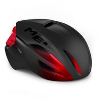 MET 57017, MET Fahrradhelm Manta MIPS , Schwarz Rot - Matt Gl&auml;nzend, S