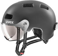 Uvex 410028, UVEX Herren Helm rush visor dark silver matt male