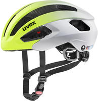 Uvex S4100910117, Uvex Rise Cc Tocsen Helmet Wei&szlig; L Neon Yellow / Silver Matte