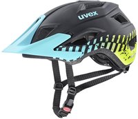 Uvex S41098705791716, uvex Access Fahrradhelm (57-62 cm, 09 black/aqua/lime matt)