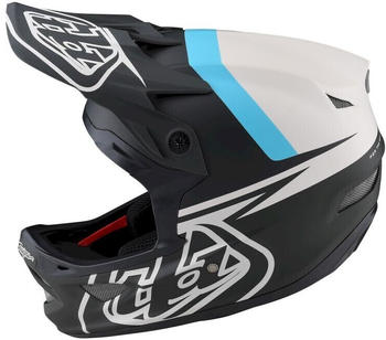 Troy Lee Designs D3 Fiberlite Helmet-Factory white/blue/black