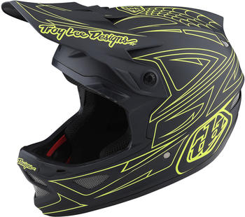 Troy Lee Designs D3 Fiberlite Helmet-Factory grey/yellow