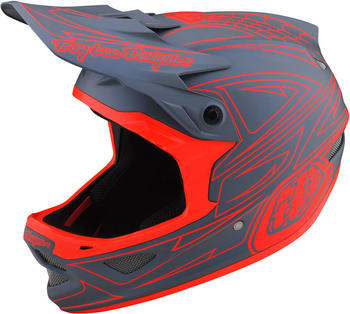 Troy Lee Designs D3 Fiberlite Helmet-Factory red/grey
