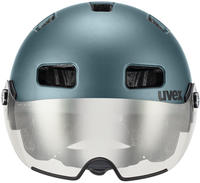 Uvex 41002805741514, uvex Rush Visor Fahrradhelm (55-58 cm, 04 deep/turquoise matt)