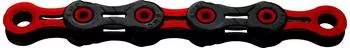 KMC DLC11 Waxed Kette 11-fach schwarz/rot (BD11BR118W)