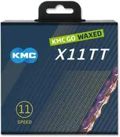 KMC TT11 WAXED 11s Fahrradkette Neo Chrome - 118 Glieder, 382 g, Triathlon &