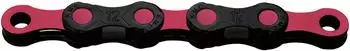 KMC DLC12 Waxed 12-Speed Chain, 126 Links, Black/Pink