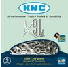KMC 060-21237, KMC X9 Light Kette 11/128 " 116 Glieder silber
