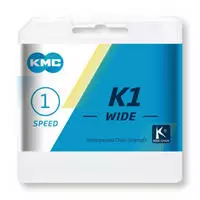 KMC 303795, KMC K-1 Wide Kette 1/8" Schwarz/Silber (1-fach) (303795)...
