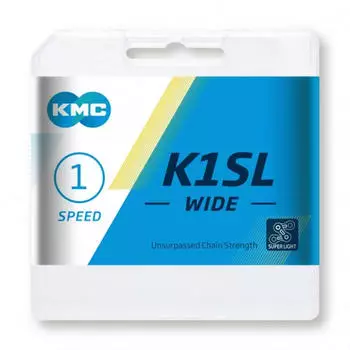 KMC K1SL Wide 1-fach silver 100