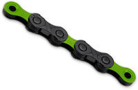 Kmc 31184, Kmc Dlc 12 Road/mtb Chain Schwarz 126 Links Black / Green