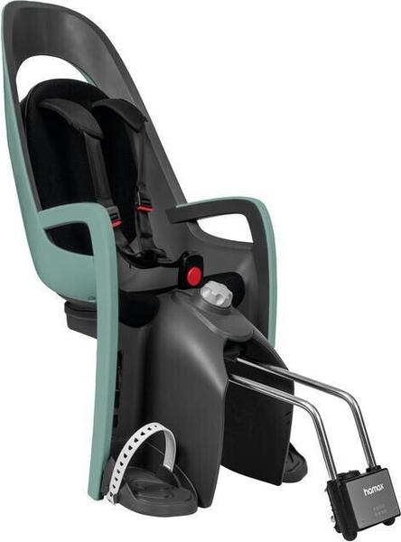 Hamax Caress bicycle seat with lockable frame mount, Green/Black