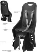 POLISPORT Bubbly Maxi Plus MIK HD Kindersitz - Gep&auml;cktr&auml;germontage Schwarz Modell