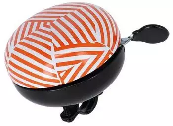 XLC Fahrradklingel 'Mingun' Stripes orange/wei&szlig;, &Oslash;83mm (DD-M09)
