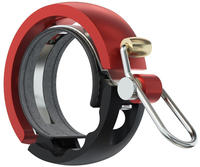 Knog Oi Luxe Large Fahrradklingel, 23.8 - 31.8mm, black/red