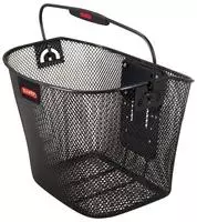 KLICKfix Fahrradkorb Uni, schwarz, aus Metall, 16 Liter, vorne, f&uuml;r Lenker,