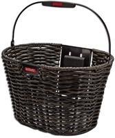 KLICKfix Structura Oval Fahrrad/Lenkerkorb - schwarz/braun