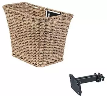 Basil Bremen Rattan Look FM Fahrradkorb vorne, hellbraun