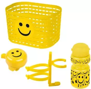 Ventura Kids Smile Fahrrad-Zubeh&ouml;rset, 4-teilig, gelb (650042)
