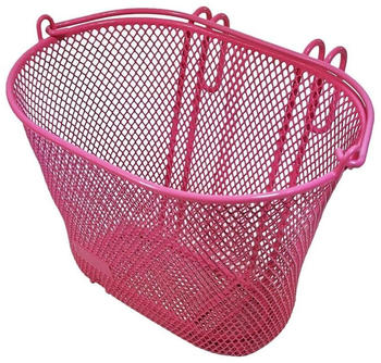 VDP Kinder Fahrradkorb aus Metall, 20x18x10cm, pink