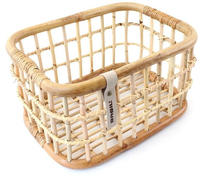 Basil 2128215000, Basil Green Life Rattan Fahrradkorb M, 18L, 39x29x22cm, naturbraun,