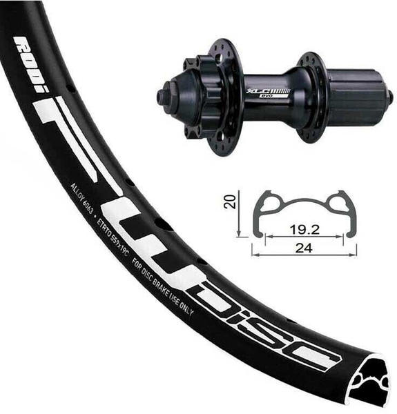 XLC Rodi A05 Evo (24) 6b Disc Rear Wheel black 12 x 135 mm / Shimano/Sram HG