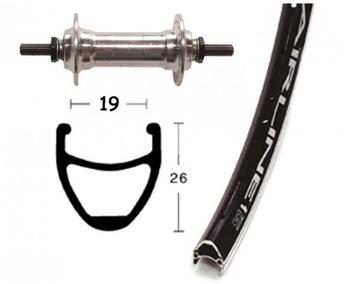 Bike-Parts V-Rad 28x1.75Alunabe silber Starr 36L Airline 1 schwarz Niro-Speiche