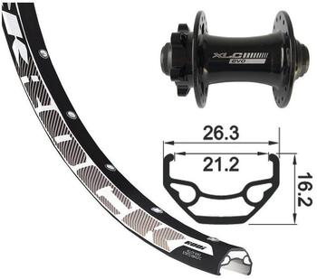 Bike-Parts V-Rad 26x1.9 XLC 6-Loch..sz TA 15 32L Rodi Black Rock DISK sz .Niro-Spei.(sz)