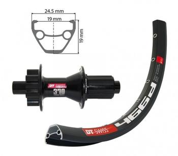 Bike-Parts DT Swiss 370 | 26' Hinterrad - 12x142mm - Schwarz