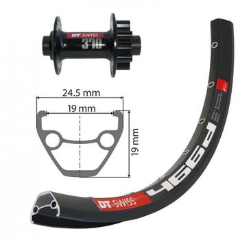 Bike-Parts DT Swiss 370 | 26' Vorderrad - 15x100mm - schwarz
