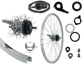 Aggro-X Hinterrad 28 zoll Shimano Nexus 7-G mit Rücktritt silber