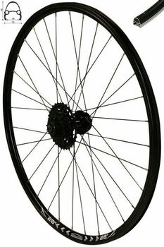 Redondo 28 Zoll Hinterrad Laufrad Felge Schwarz Disc + 7 fach Shimano Kassette